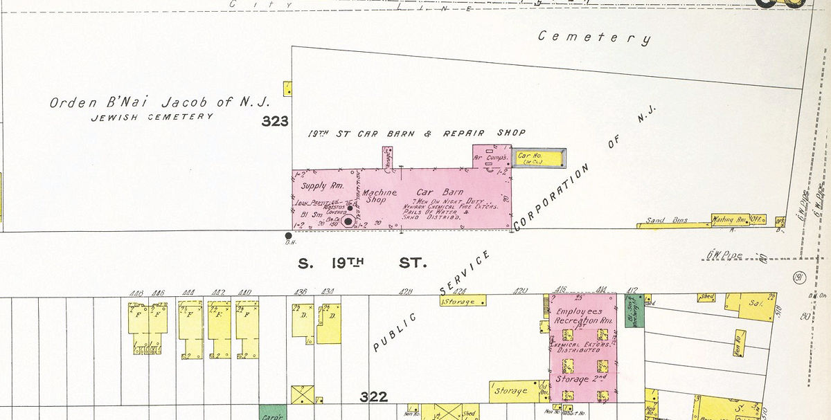 1909 Map
B'Nai Jacob of N.J.
S. 19th Street & S. Orange Avenue
