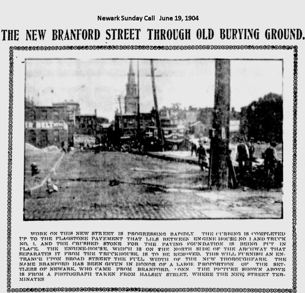 The New Branford Street Through Old Burying Ground
June 19, 1904
