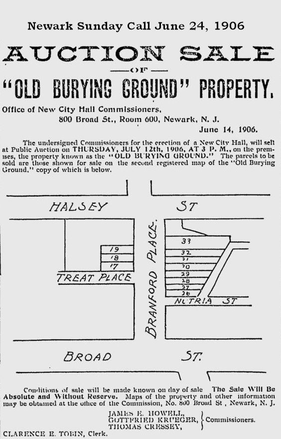 Auction Sale of "Old Burying Ground" Property
June 24, 1906
